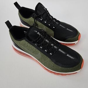 Men's Nike Run Utility Air Max Black and Green Athletic Shoes Green Black Orange